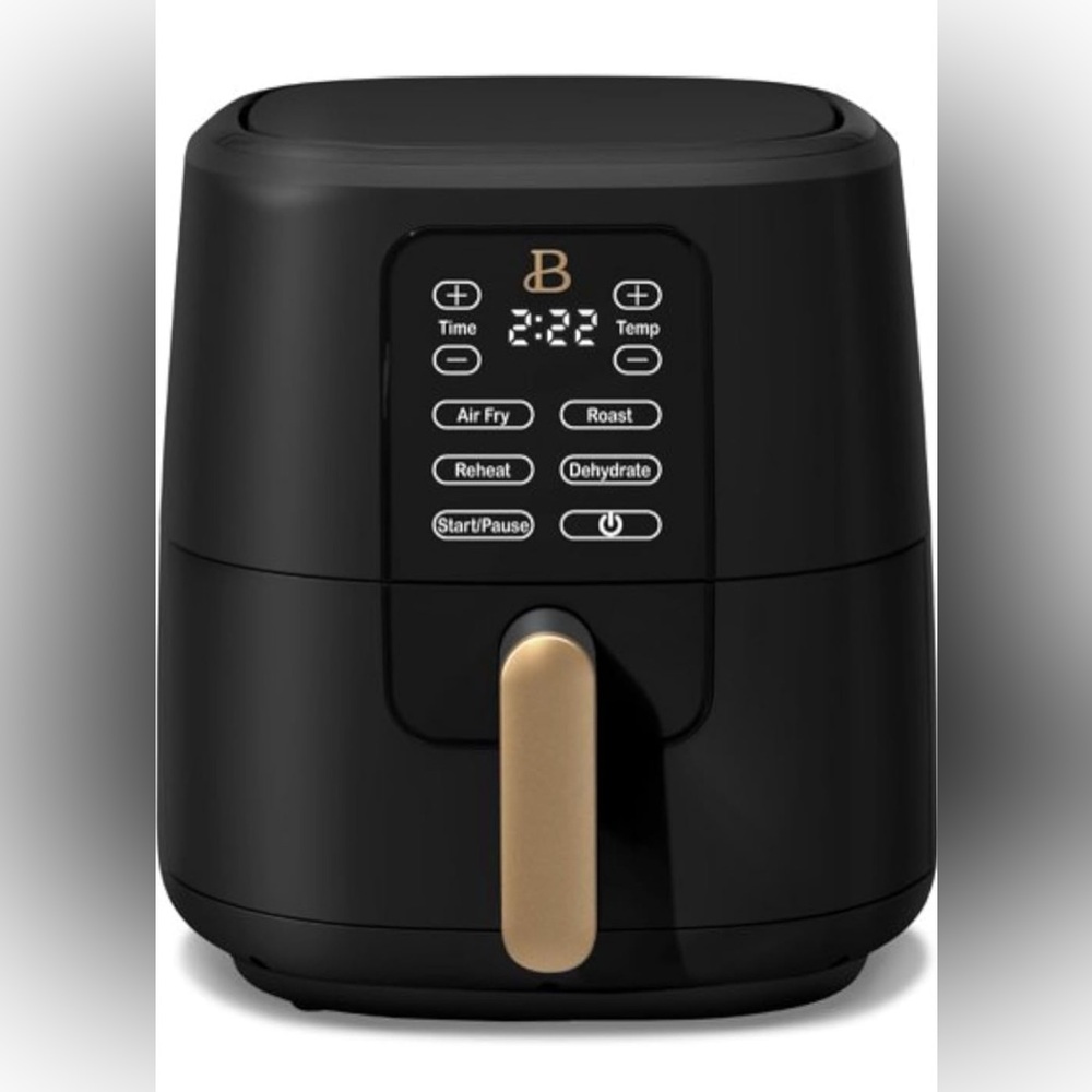 Beautiful 6 Quart Touchscreen Air Fryer, Black Sesame by Drew Barrymore
